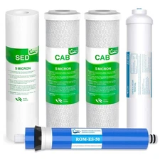 1-5 Stage 50 GPD RO Water Filter Set Replacement Fit for APEC Reverse Osmosis...