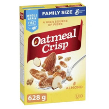 Oatmeal Crisp Almond Breakfast Cereal Family Size 628g Crispy Sweet Grain Crunch