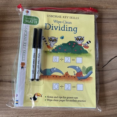 NEW Usborne Key Skills Wipe-Clean Intermediate Pack Math Grammar Spelling Set 4