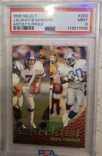 Pinnacle 1996 Select #200 John Elway/Barry Sanders Artist's Proof PSA 9