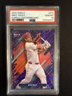 2025 Topps Finest Rare Mike Trout #217 Purple Checkerboard Refractor /75 PSA 10