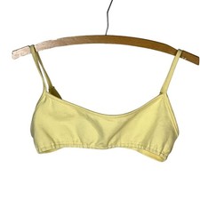 Danielle Bernstein Bralette Giallo Taglia M Burro Morbido Minimal Lougewear