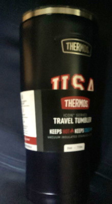 Thermos Travel Tumbler 24oz NAVY BLUE USA FIFA Locking Screw NEW COOL
