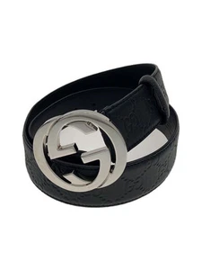 Ceinture GUCCI cuir noir femme 480199 occasion