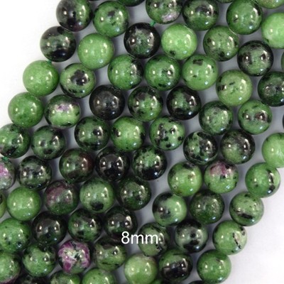 Natural Ruby Zoisite Round Beads Gemstone 15'' Strand 6mm 8mm 10mm