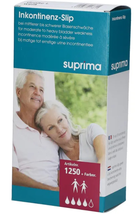 SUPRIMA 1250 Inkonntinenz- Slip PVC- Slip seitlich knöpfbar Größe S / weiß