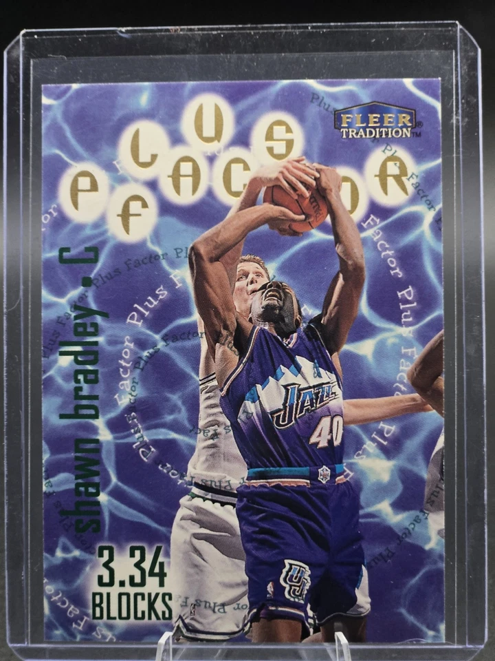 1998-99 Fleer Tradition Plus Factor Shawn Bradley #138 Mavericks - Image 3 of 3