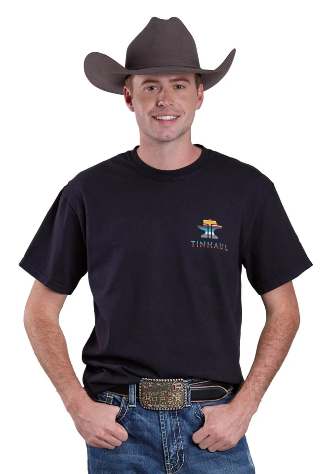 Camiseta Tin Haul Unisex Anvil Hammer Azteca Negra 100% Algodón S/S Foto 2 de 2