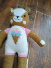 Cuddle Kind Willow the Deer Reindeer Ice Cream Cone Hand Knit Plush