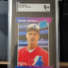 1989 Donruss Rated Rookie Randy Johnson #42 SGC 9 Montreal Expos ROOKIE ERROR!!