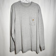 Carharrt Original Fit Men's Size Medium Gray Long Sleeve T-Shirt Workwear Casual