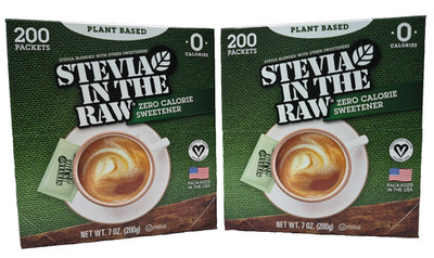 Stevia In The Raw, Plant Based Zero Calorie Gluten-Free, 200 Count Packets, 1 PK