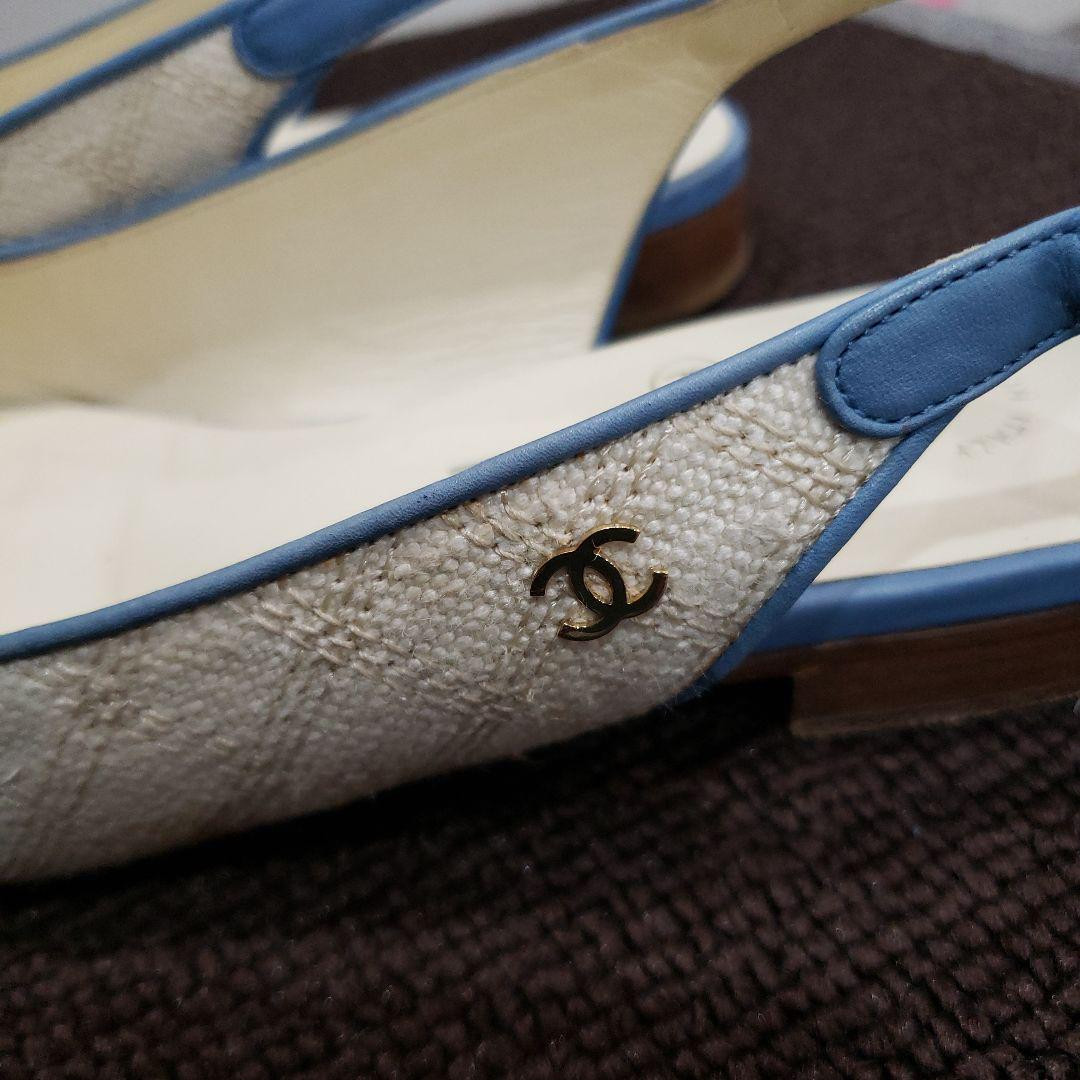 Chanel Pumps Sandals Ribbon Coco Mark Open Toe Size 35 US About 5 For Women thumbnail 2