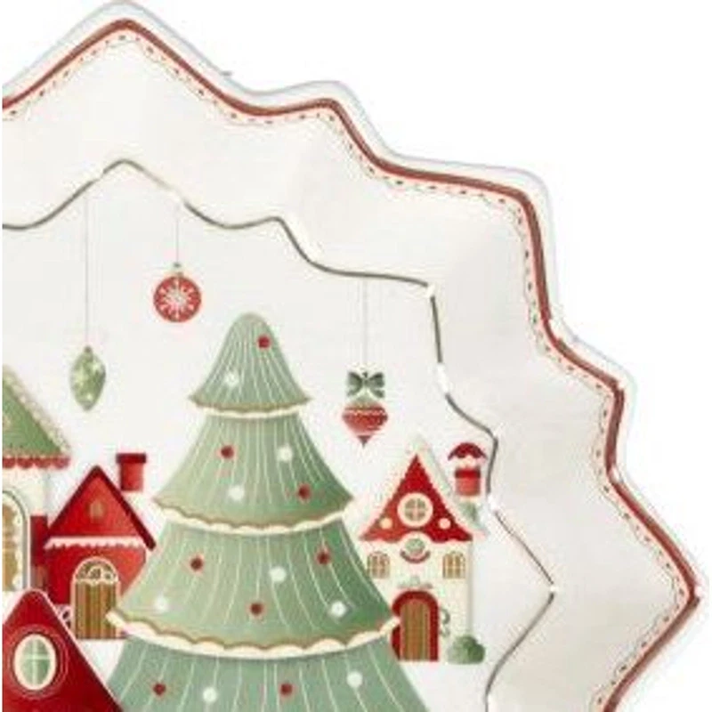 Ciotola Centrotavola Raggi 23,5 cm BRANDANI Villaggio in Festa Porcellana Natale, fotografia 4 di 9
