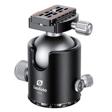 Leofoto HB-70 70mm Pro Heavy-Duty Ball Head w/Quick Release Plate  Case, Black