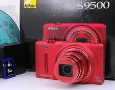 [OTTIME CONDIZIONI] Nikon COOLPIX S9500 fotocamera digitale rossa 18,1...
