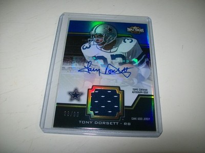 2011 TRIPLE THREADS TONY DORSETT JERSEY AUTO SIGNED #D33/90 DALLAS COWBOYS