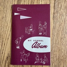 Vtg 1950s My School Memory Album Scrapbook Clean No Markings Photo frames
