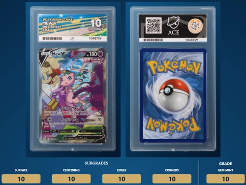 Pokemon TCG - Mew - 251/264 - Fusion Strike - Ace 10 - Perfect Subgrades