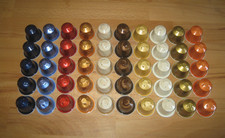 50 leere Nespresso Kapseln zum Basteln - 10 Farben