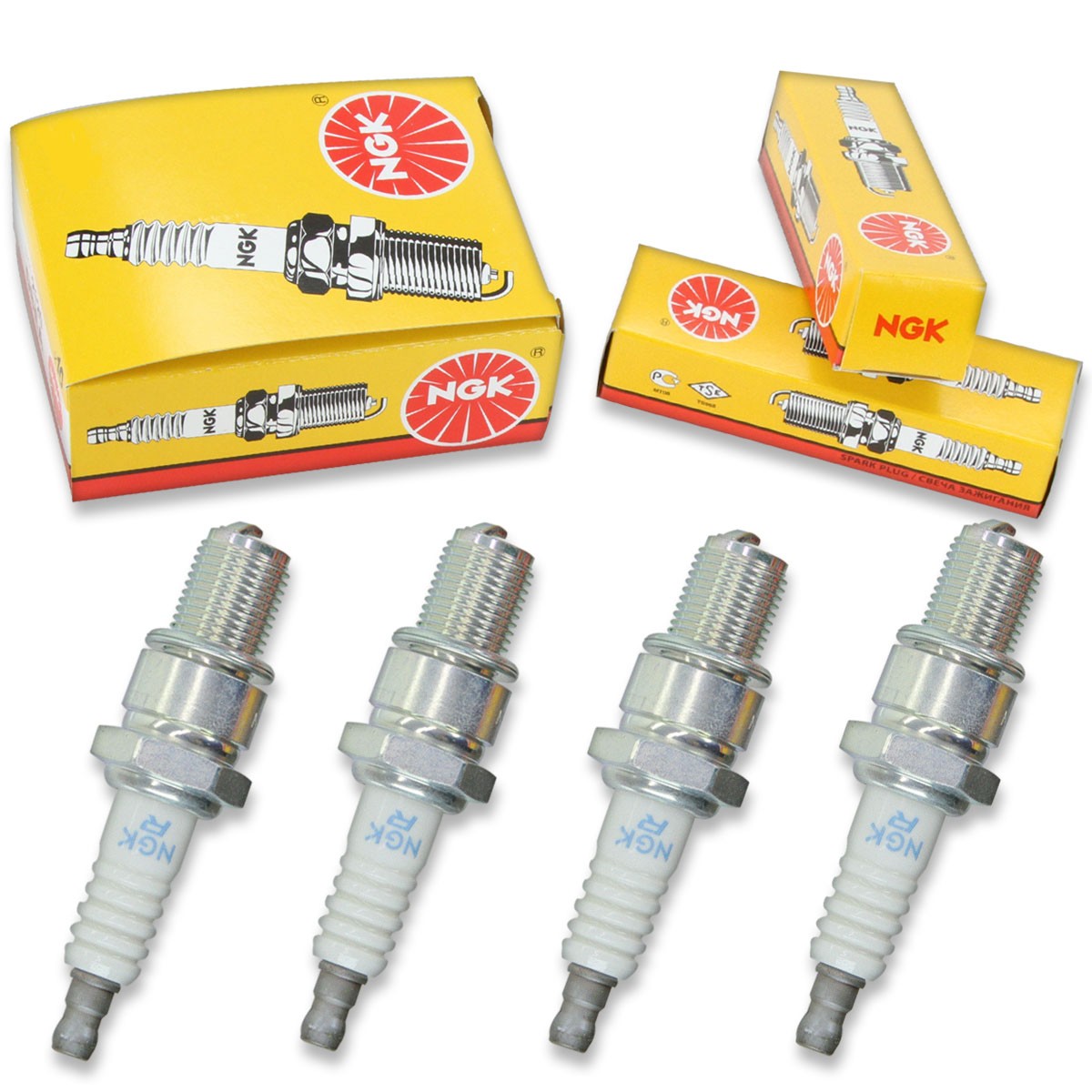 4pcs 13-14 Ski-Doo MX Z Sport 550F NGK Standard Spark Plugs 553cc 33ci XP wt