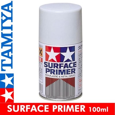 Tamiya OBERFLÄCHENGRUNDIERUNG Kunststoff Metall grau Sprühfarbe 100ml Aerosoldose TM80726