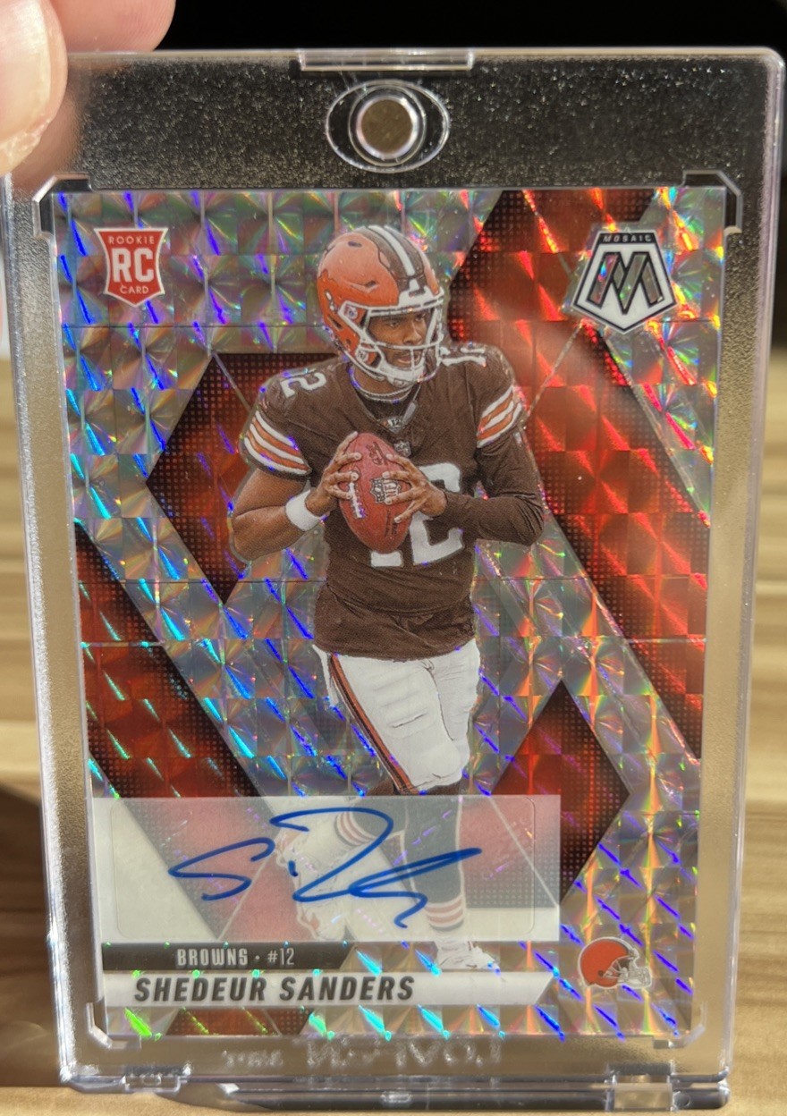 2025 MOSAIC SHEDEUR SANDERS ROOKIE RC SILVER PRIZM AUTO #302