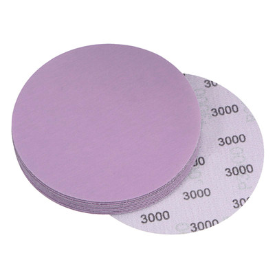10Pcs 5-Inch Purple Sanding Discs 3000 Grit Hook & Loop Aluminum Oxide Sandpaper