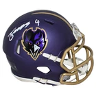 Zay Flowers Autographed Baltimore Ravens Alt Speed Mini Helmet—Beckett COA