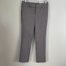 NEW Ann Taylor Factory Womens 4 Houndstooth Straight Leg Pants Career