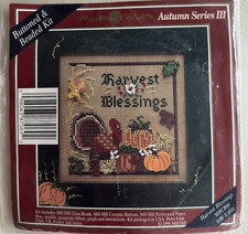 Mill Hill Buttoned Beaded Autumn Series Cross Stitch Kit Harvest Blessings NIP