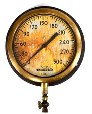 Vtg Large 9" Lonergan GM Steam Pressure Boiler Gauge Industrial Tool Steampunk