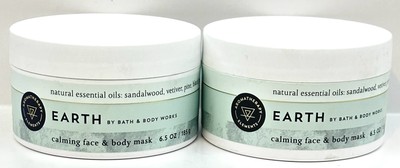 2/BATH & BODY WORKS EARTH CALMING FACE & BODY MASK 6.5 OZ