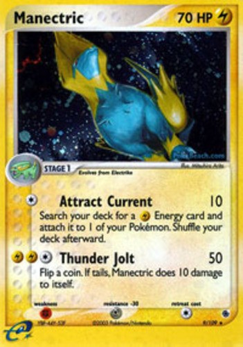 1x Manectric - 9/109 - Holo Rare Heavily Played Pokemon EX - Ruby & Sapphire