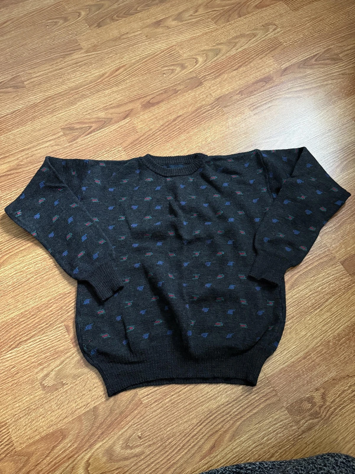 Men's Sweater | Vintage Wool Crewneck Sweater | Size M