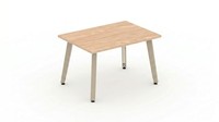 Couchtisch Rechteckig Holzoptik Mit Stabilen Metallbeinen Modern