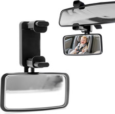 360  Curved Car Mirror without Dead Angle, Clip-On Wide-Angle Convex Facing Car