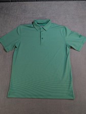 Callaway Opti Dri Short Sleeve Polo Shirt Men  s Medium Green Stripes Golf Sport