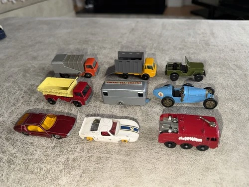 Lot of 9 Vintage Lesney Matchbox vehicles vintage diecast