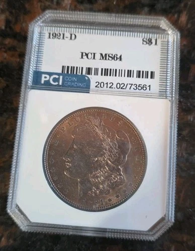 1921-D Morgan Silver Dollar PCI • Original Toning • UNC