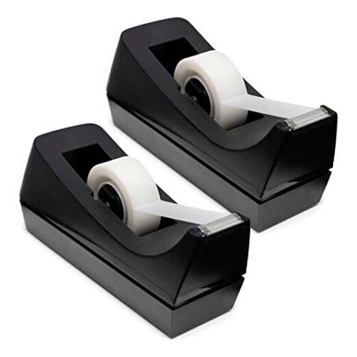 Desktop Tape Dispenser - Non-Skid Base - Weighted Tape Roll Dispenser - 2-image