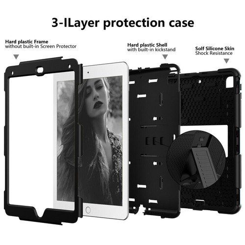 Premium Shockproof Stand Armor Case For iPad 5 6 7 8 9 Air 2 3 4 Mini Pro11 12.9 - Picture 12 of 128