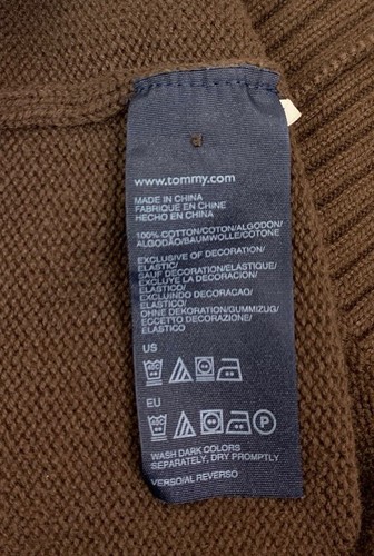 Tommy Hilfiger Gr. XL Herren braun Mock Neck Pullover Sweater Baumwolle " - Bild 6 von 7