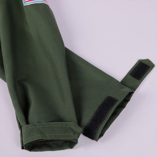 Adult Pilot Uniform Army Green TOP GUN Cosplay Military Uniform Kids Costume - Picture 10 of 12