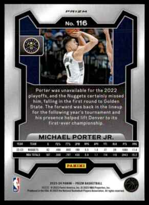 2023-24 Prizm Red White Blue Michael Porter Jr. Denver Nuggets