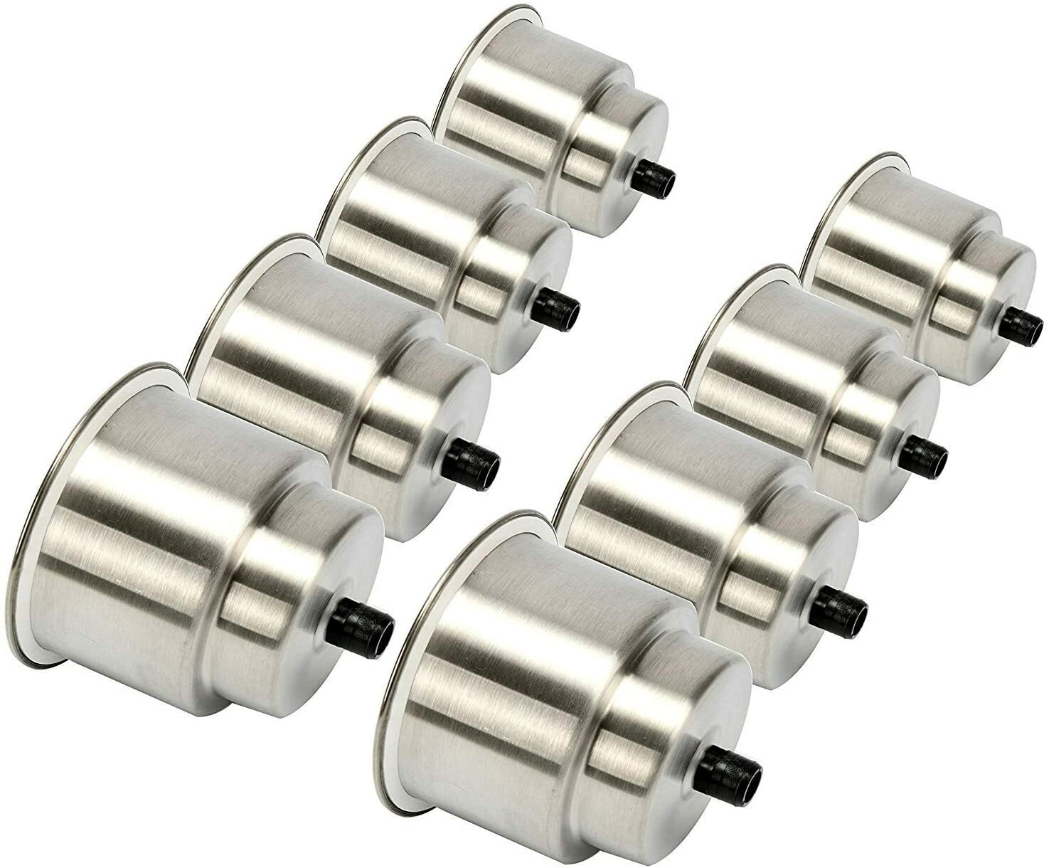 8X Marine Stainless Steel Boat Cup Drink Holder Brushed Universal Size 3-3/5"Dia