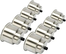 8X Marine Stainless Steel Boat Cup Drink Holder Brushed Universal Size 3-3/5"Dia