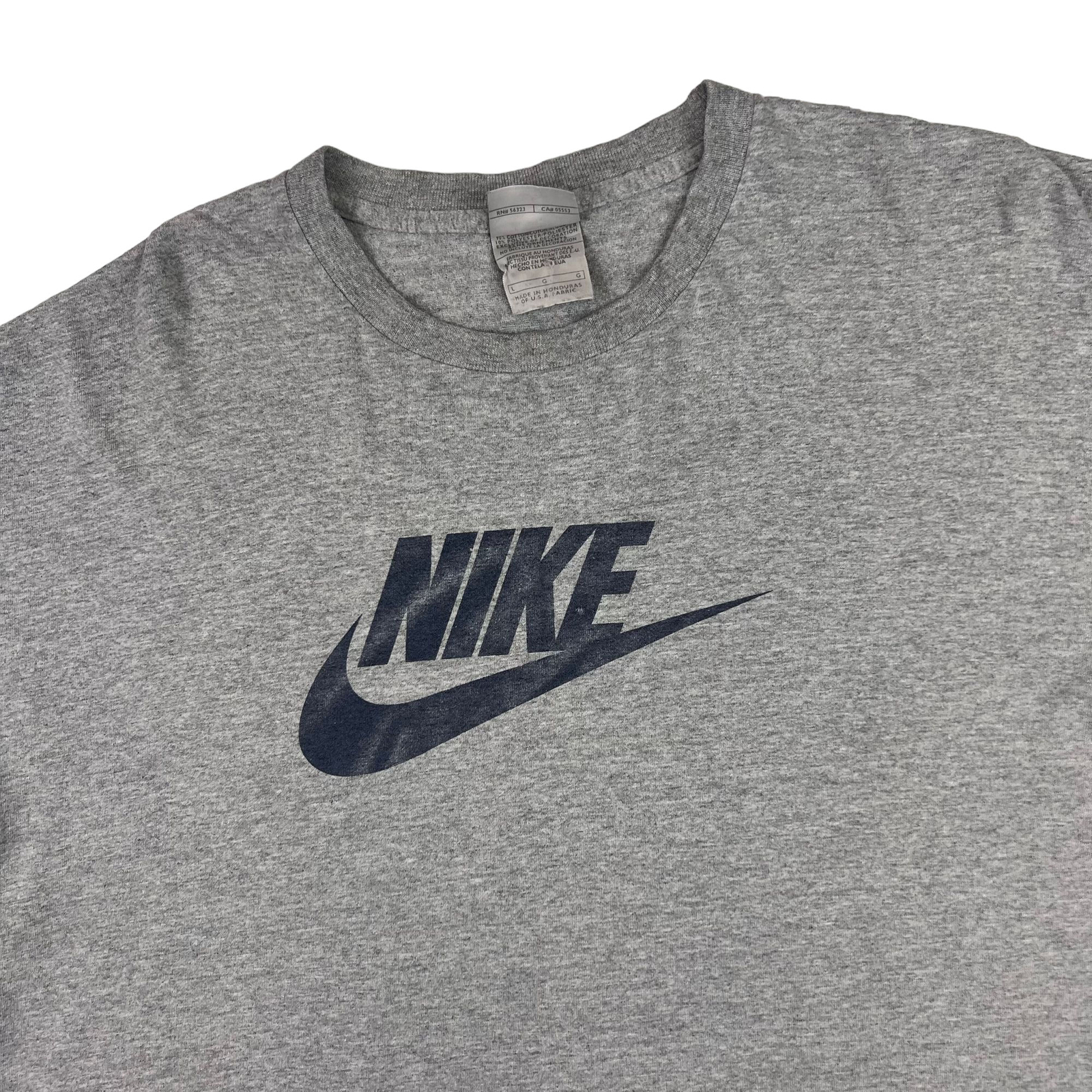 Nike Vintage Big Logo Graphic T-shirt 00's Grey Large image 3