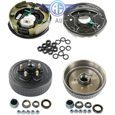Trailer 10"X2-1/4" Electric Brake 5 on 4.5 Hub Drum Set Kits For 3500 lbs Axle
