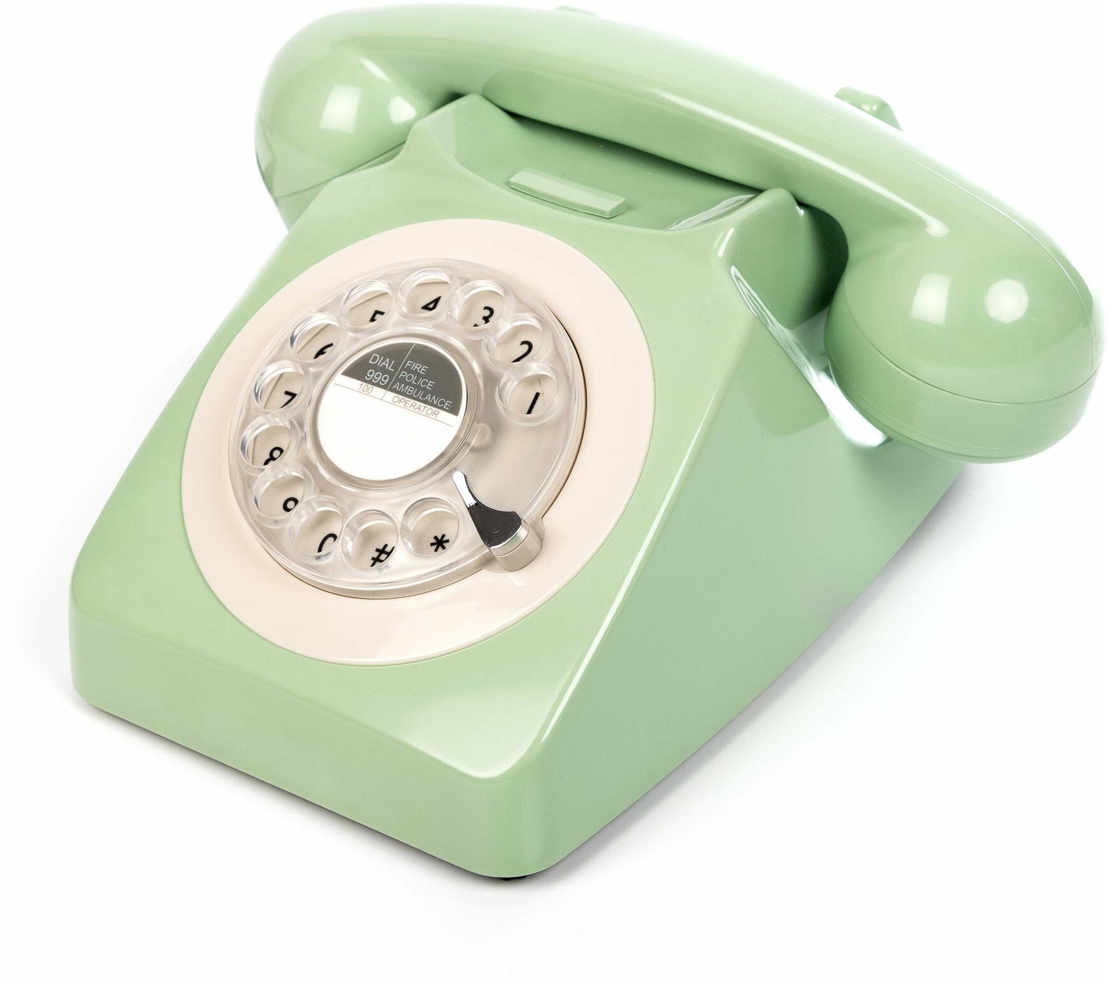 GPO GPO746RMT 746 Desk Telephone Rotary Dial Mint Green (w4m)